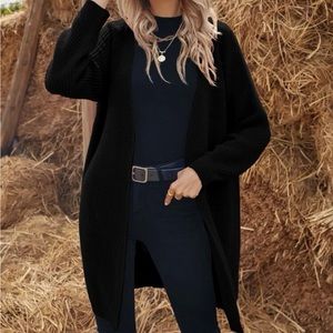 Black knit cardigan